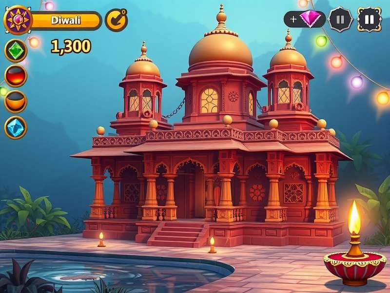 Jewel Quest Journey Diwali special event with colorful lights